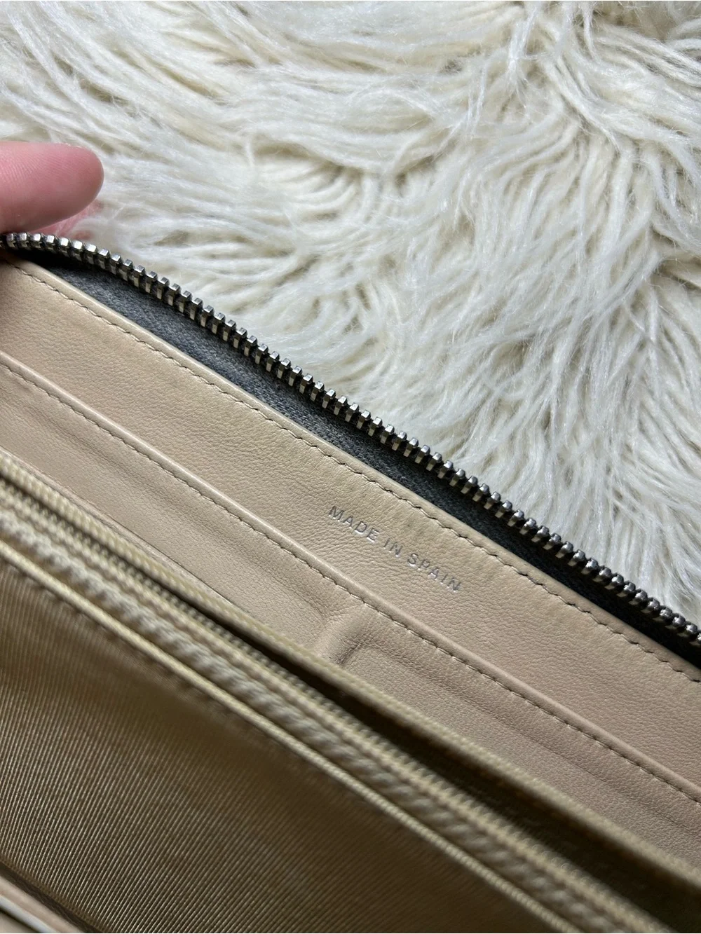 CHANEL Black Quilted Zip-Around Wallet with Silver CC
